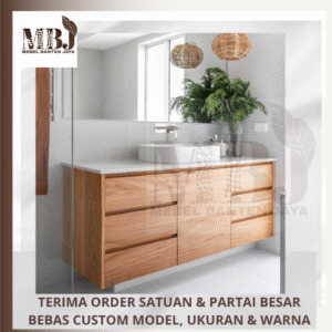 kabinet drawer wastafel meja wastafel gantung kayu