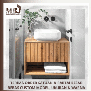 Kabinet Washtafel Gantung 1 Drawer Motif Garis