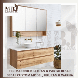 meja wastafel gantung kabinet wastafel drawer kayu
