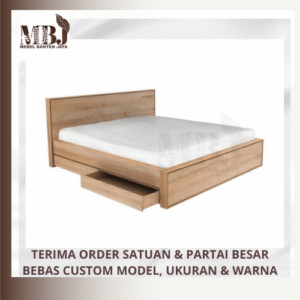 dipan tempat tidur kayu solid minimalis