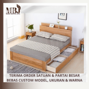 dipan tempat tidur dipan laci kayu minimalis