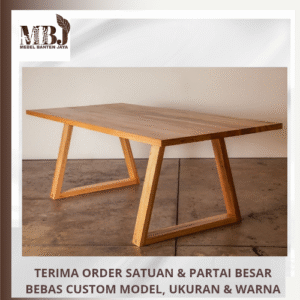 meja makan kayu solid premium